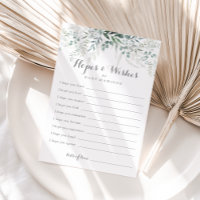 Carte Eucalyptus Baby shower Hopes & Wings