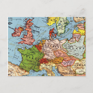 Postale Carte Europe France Écosse Irlande Plus Carte post