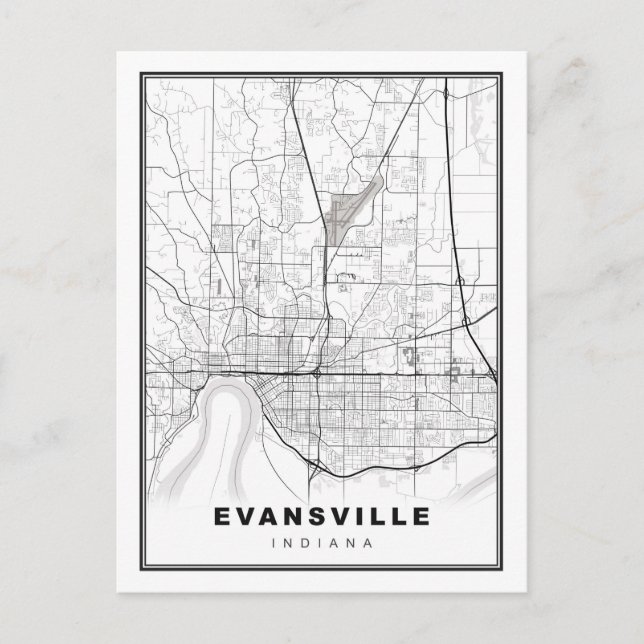 Postale Carte Evansville (Devant)