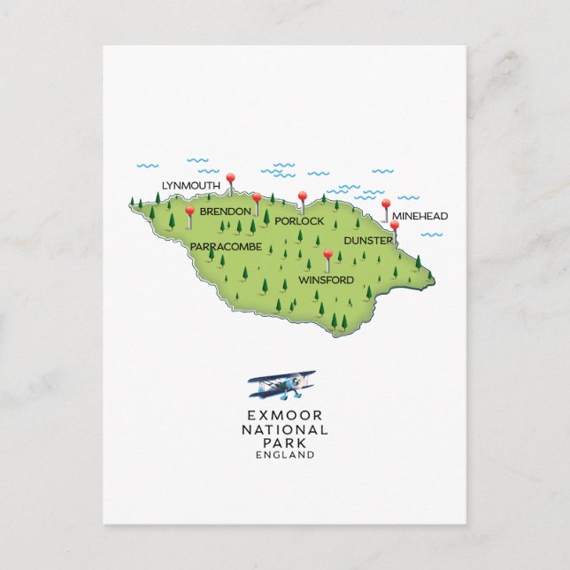 Postale Carte Exmoor National Park (Devant)