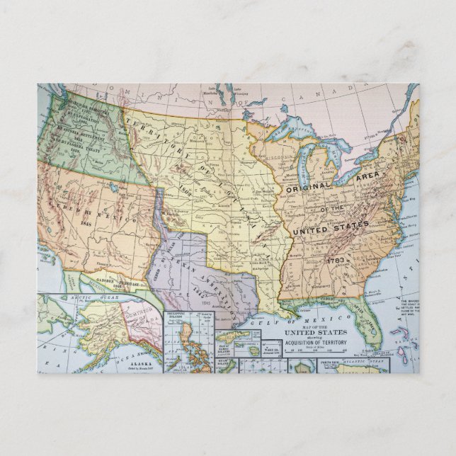 Postale Carte : Expansion américaine, 1905 (Devant)