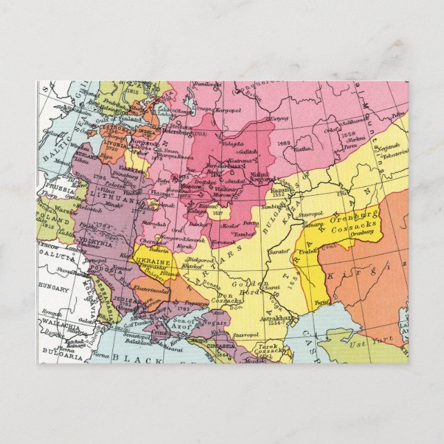 POSTALE CARTE : EXPANSION DE LA RUSSIE (Devant)