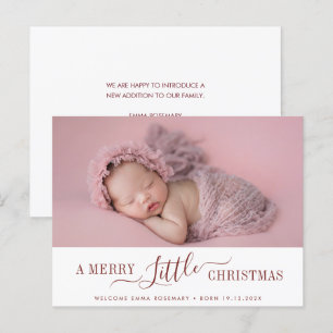 Postale carte faire-part de naissance de location moderne