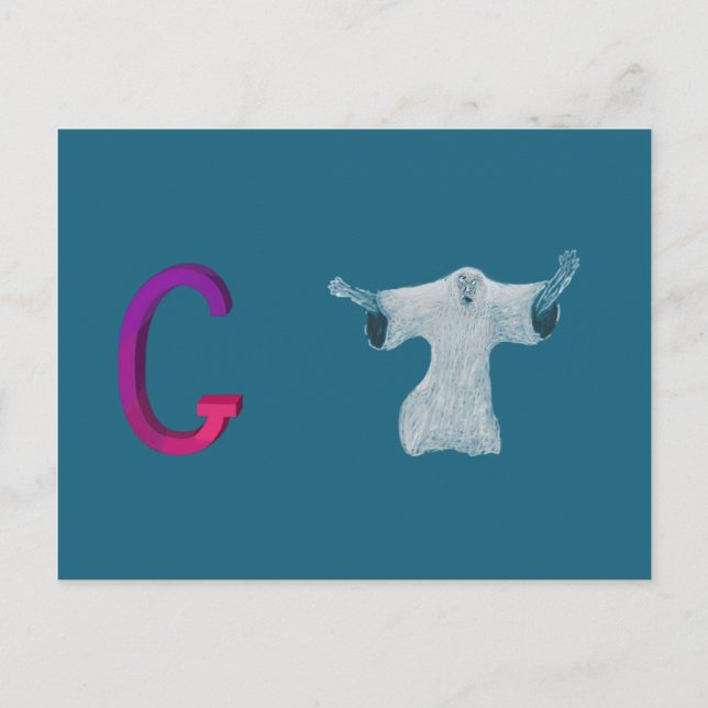 Postale Carte fantôme (Devant)