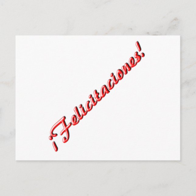 Postale Carte Félicitations (Devant)