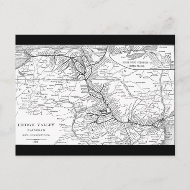 Postale Carte ferroviaire de Lehigh Valley 1903 (Devant)