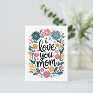 Postale Carte Fête des Mères Joyeux cadeau Fête des Mères 