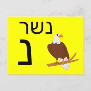 Postale Carte flash נ hébreu