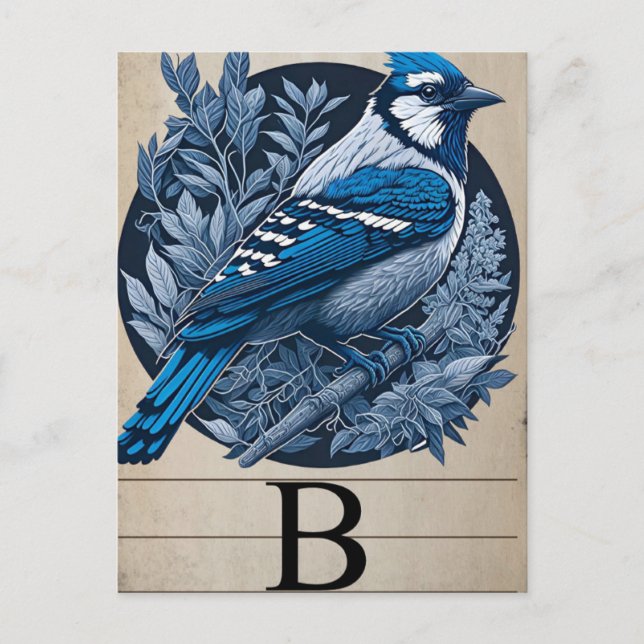 Postale Carte flash vintage B Bluebird (Devant)