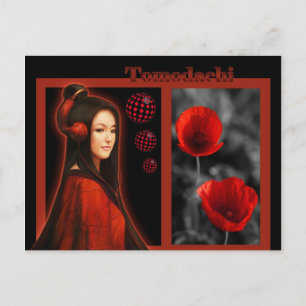 Postale carte fleur coquelicot