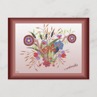 Postale carte Floralia peinture de fleurs