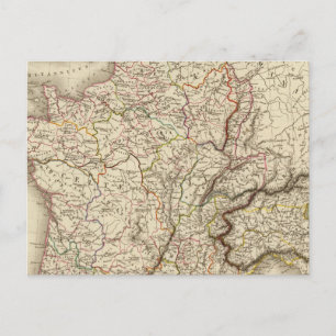 Postale Carte générale de la Gaule
