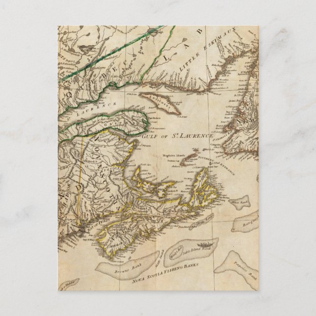 Postale Carte générale des colonies britanniques du Nord (Devant)
