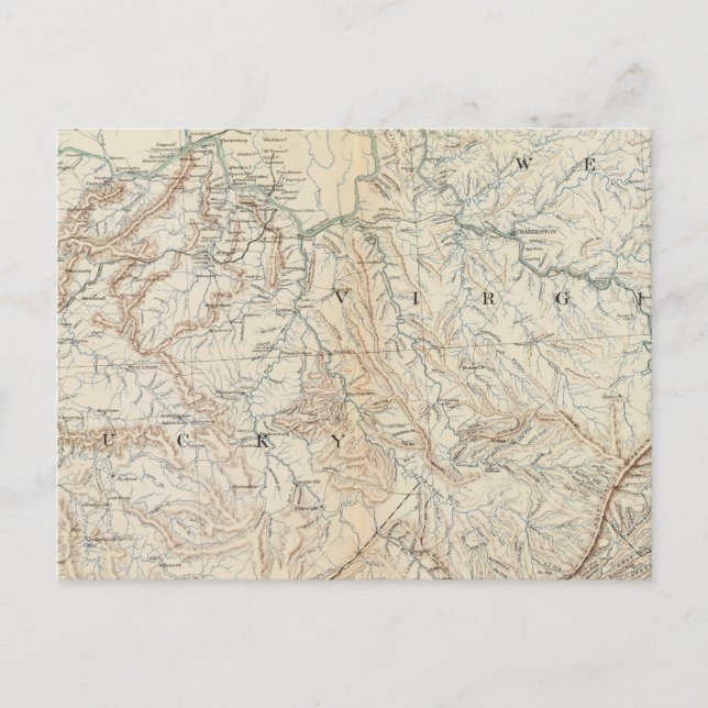 Postale Carte géographique VI (Devant)