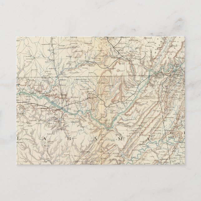 Postale Carte géographique XIV (Devant)