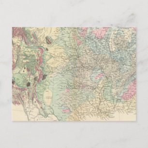 Postale Carte géologique américaine