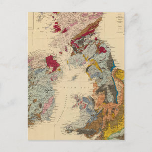 Postale Carte géologique, British Isles