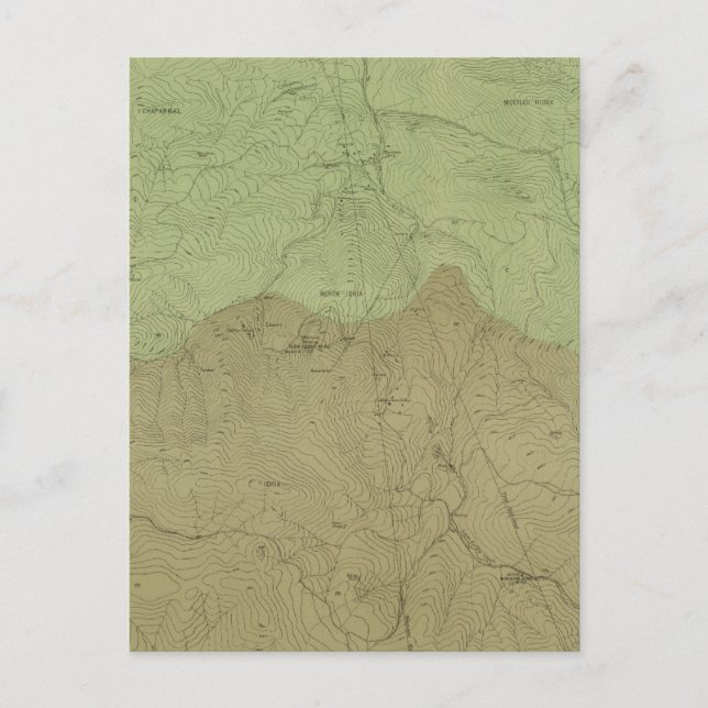 Postale Carte géologique du district de New Idria (Devant)