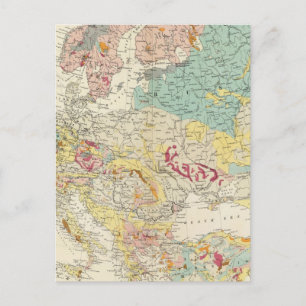 Postale Carte géologique Europe
