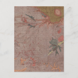 Postale Carte géologique, Partie nationale de Yellowstone,