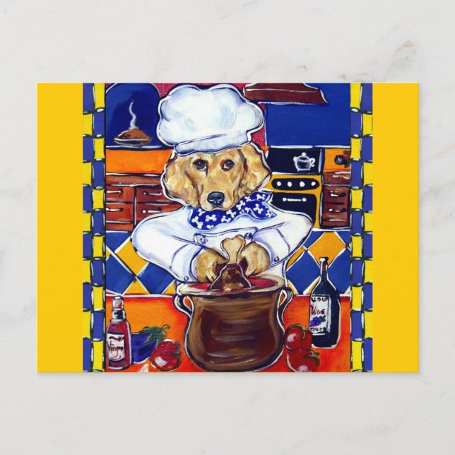 Postale Carte Golden Retriever (Devant)