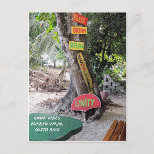 Postale Carte Good Vibes Rasta Bar Puerto Viejo Costa Rica