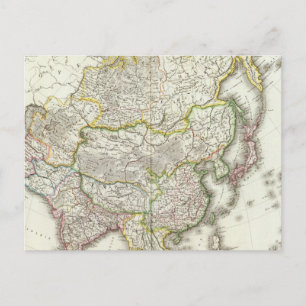 Postale Carte gravée en Asie