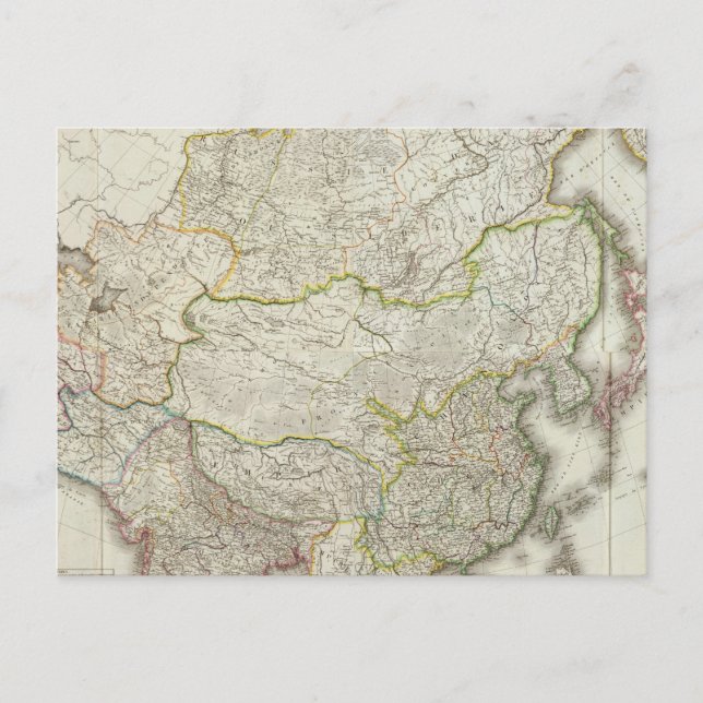 Postale Carte gravée en Asie (Devant)