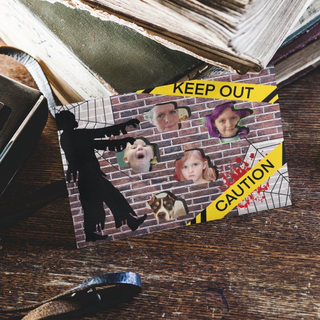 Postale Carte Halloween personnalisée avec photos de famil (Créateur téléchargé)