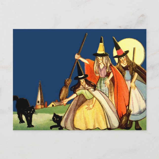 Postale Carte Halloween vintage (Devant)