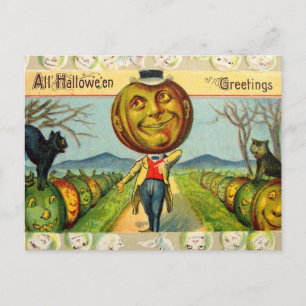 Postale Carte Halloween vintage
