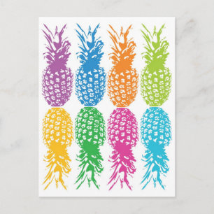 Postale Carte Hawaii à ananas rétro