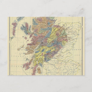 Postale Carte Historique des Clans d'Écosse Emplacements d