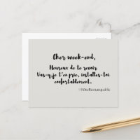 Carte humouristique “CHER WEEK-END“