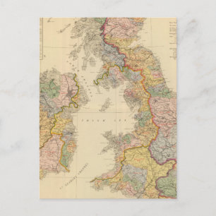 Postale Carte hydrographique, Îles britanniques