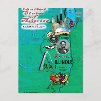 Postale Carte Illinois USA