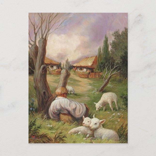 Postale Carte illusion ferme (Devant)