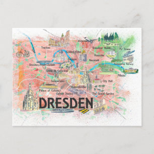 Postale Carte illustrée de Dresde Saxe Allemagne