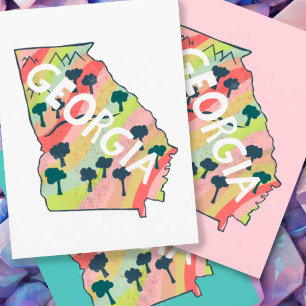 Postale Carte illustrée de Géorgie