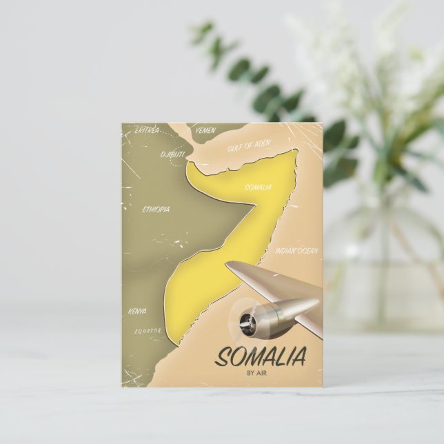 Postale carte illustrée de la Somalie (Debout devant)