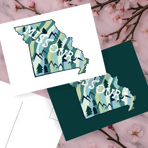 Postale Carte illustrée de l'État du Missouri