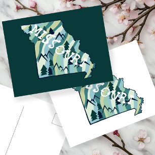 Postale Carte illustrée de l'État du Missouri