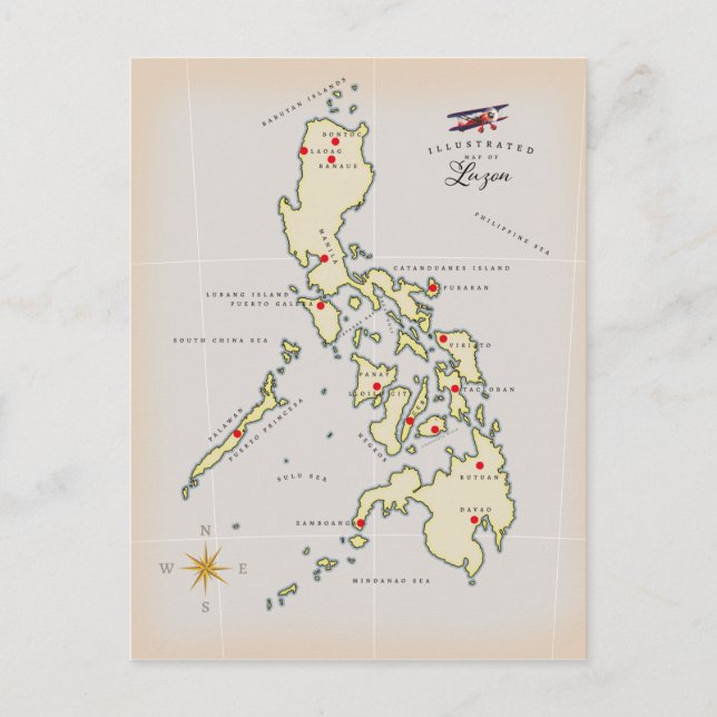 Postale Carte illustrée de Luzon Philippines (Devant)