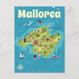Postale Carte illustrée de Majorque