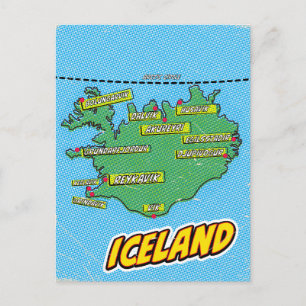 Postale Carte illustrée de New York dans le style Pop Art