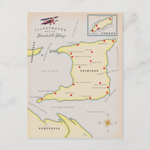 Postale Carte illustrée de Trinité-et-Tobago