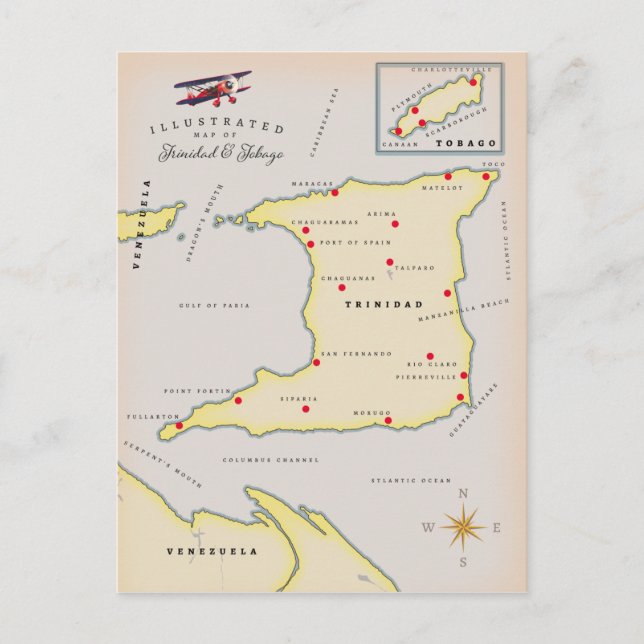 Postale Carte illustrée de Trinité-et-Tobago (Devant)