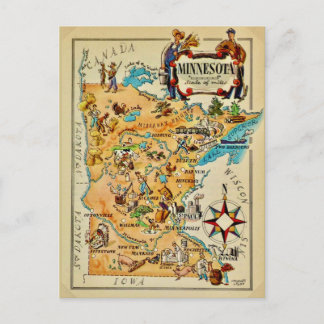 Postale Carte illustrée du Minnesota