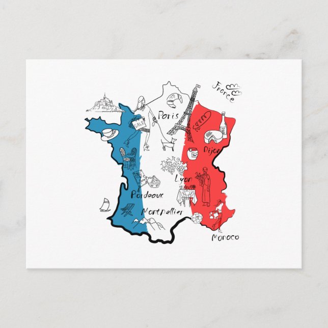 Postale Carte illustrée France (Devant)