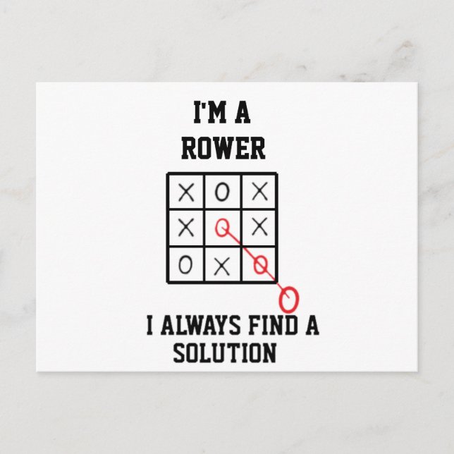 Postale Carte Im A Rower Je trouve toujours une solution (Devant)